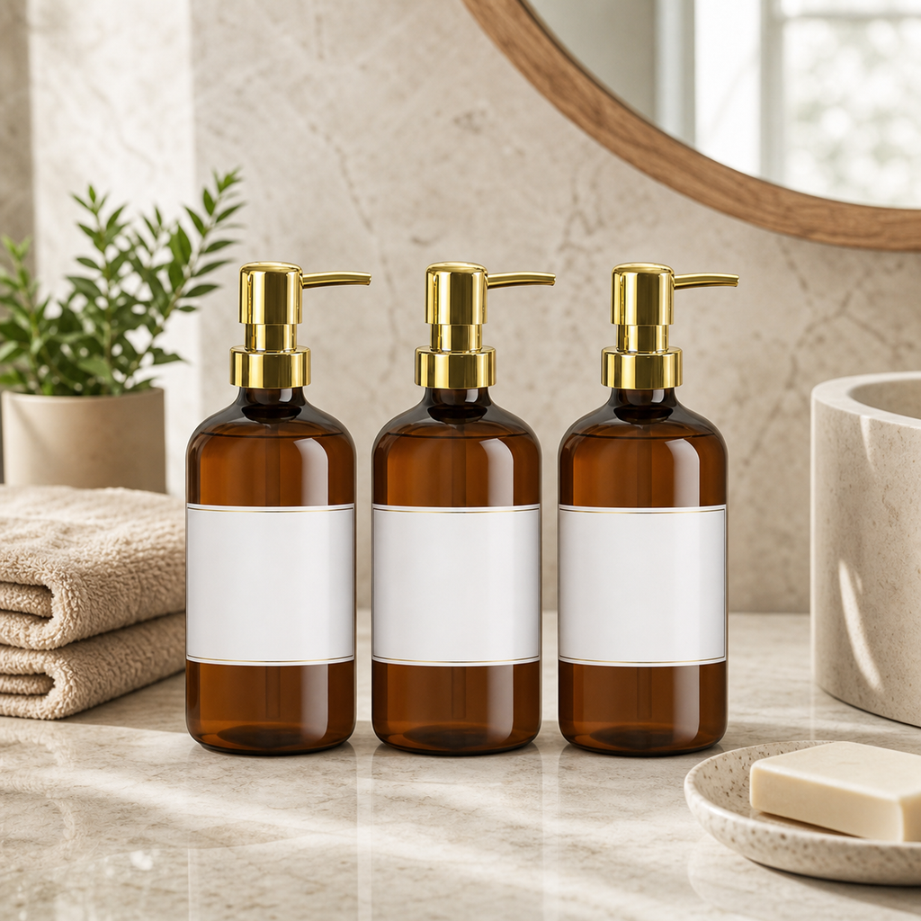 Cozy Haven Amber Soap Dispenser lifestyle image 2