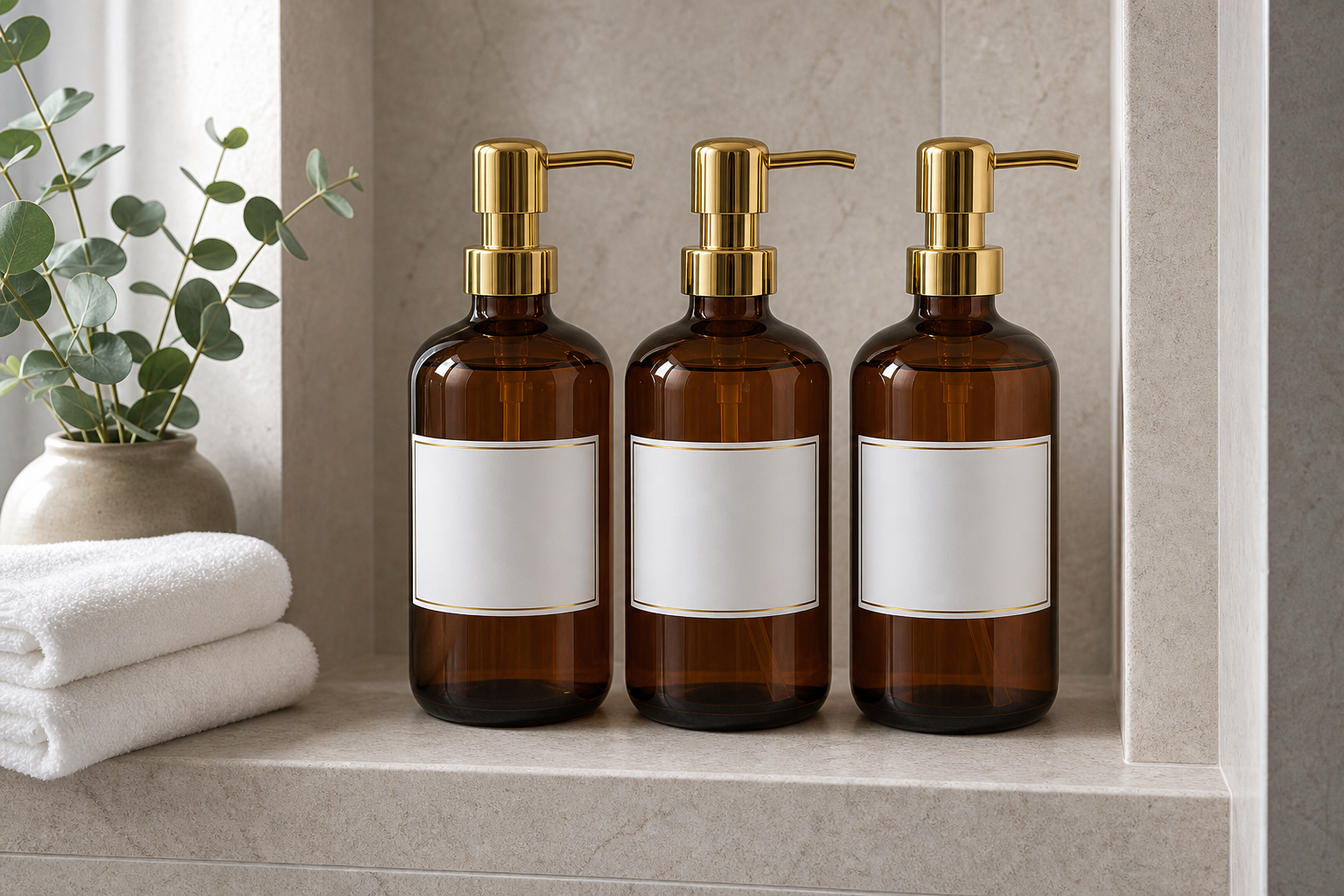 Cozy Haven Amber Soap Dispenser lifestyle image 6