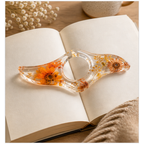 Cozy Haven Floral Resin Book Page Holder - Yellow Floral / 1 Piece