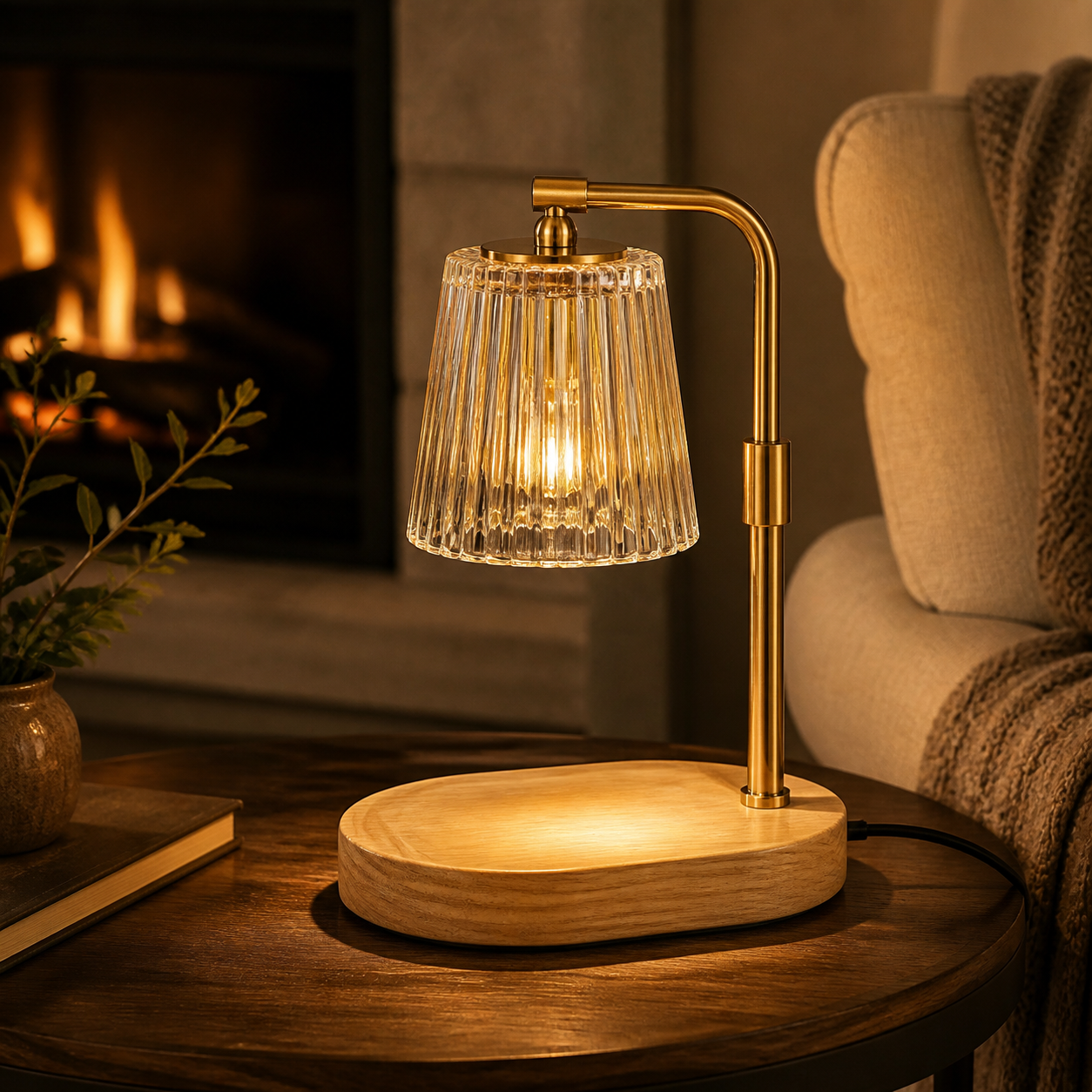 Cozy Haven Arched Candle Warmer Lamp lifestyle image 1 for Lamp Only - Style A