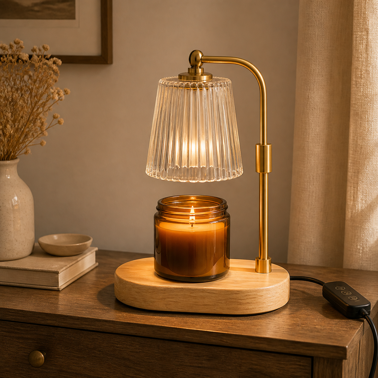 Cozy Haven Arched Candle Warmer Lamp lifestyle image 8 for Lamp + Candle - Style D