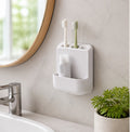 Cozy Haven White Bathroom Toothbrush Holder lifestyle image 1
