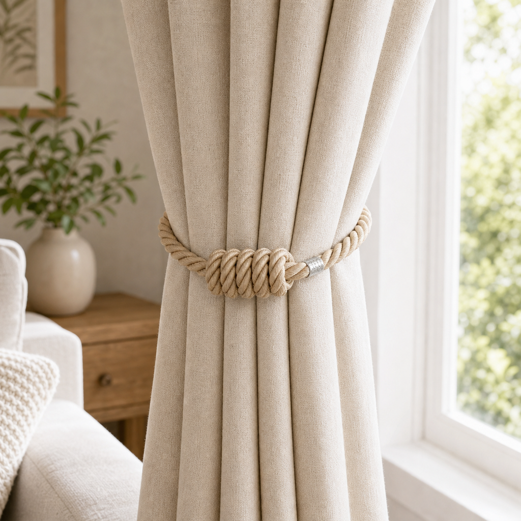 Cozy Haven Magnetic Curtain Tieback - 49 cm - Beige - 49 cm