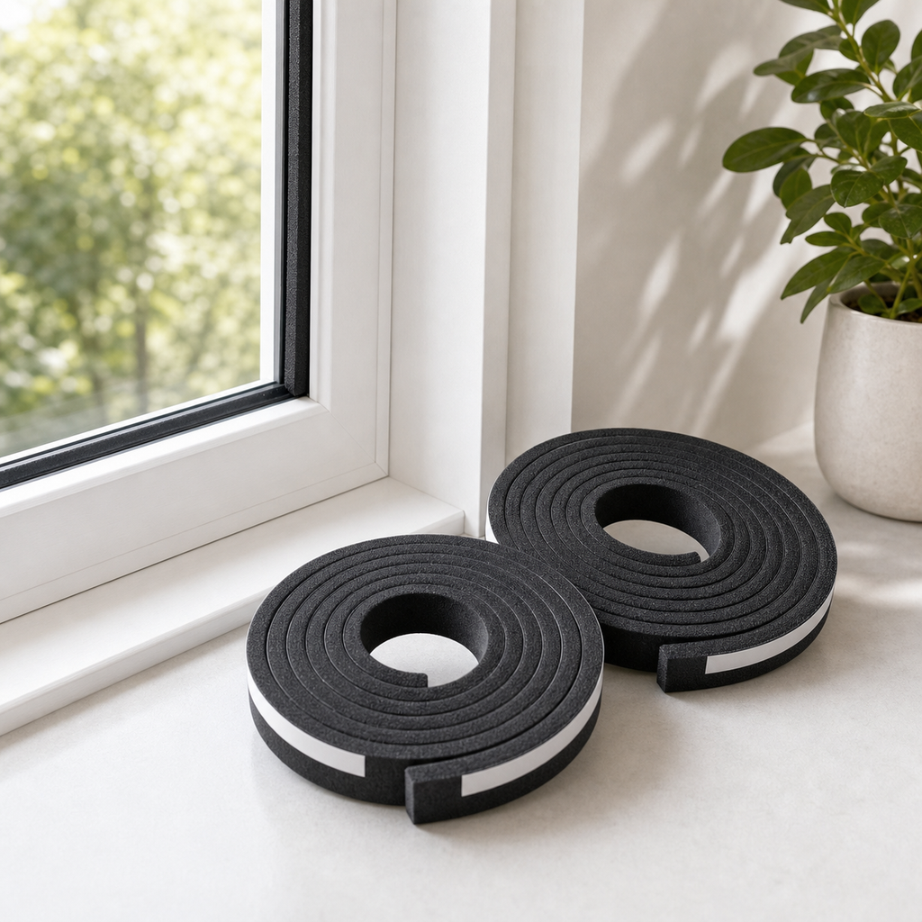 Cozy Haven Foam Window Seal Tape - black 2-roll foam seal tape set