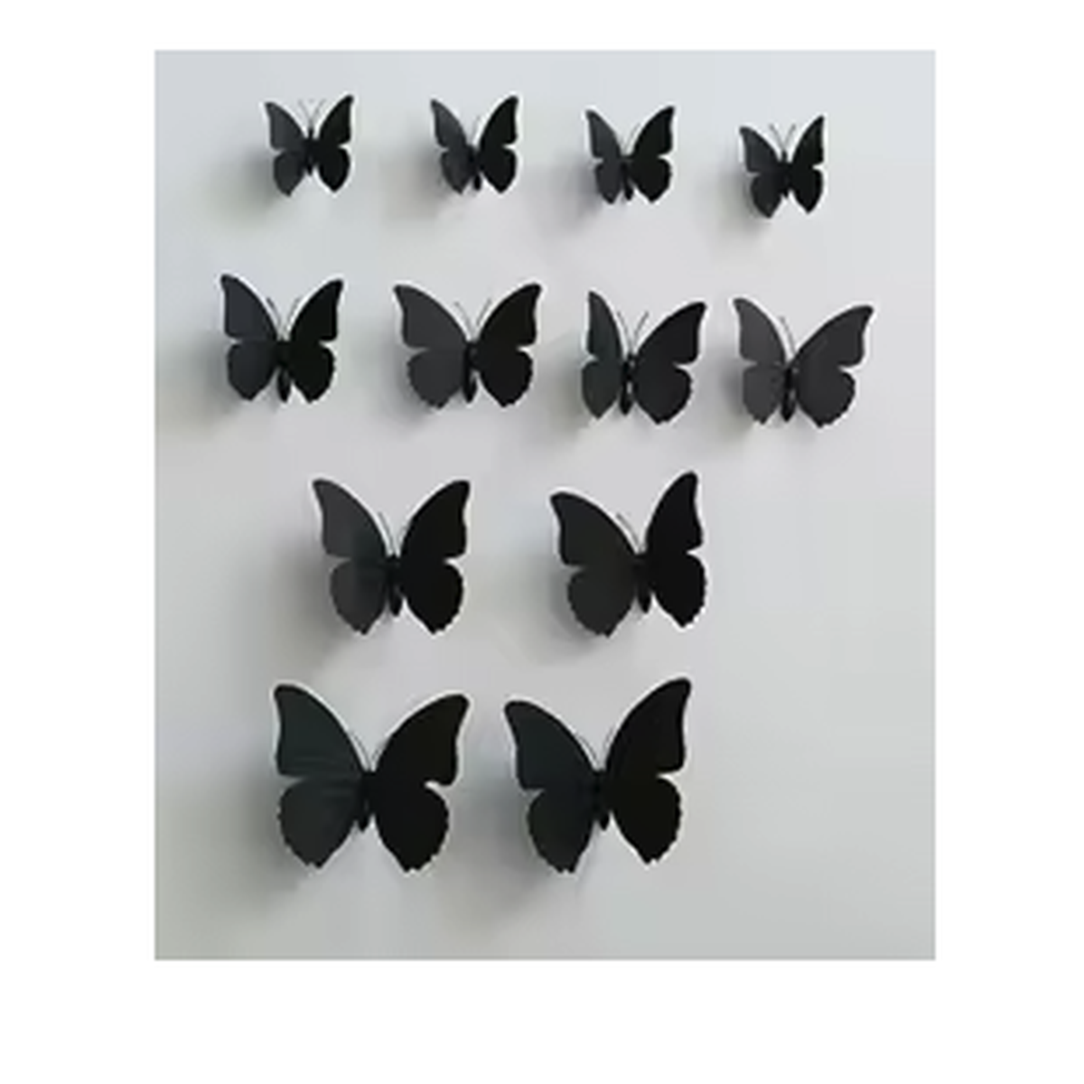 Cozy Haven 3D Butterfly Wall Stickers 12-Piece Set - Bedroom supplier exact visual black