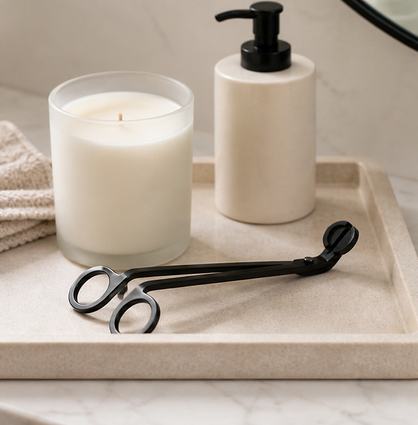 Cozy Haven Black Candle Wick Trimmer lifestyle image 2