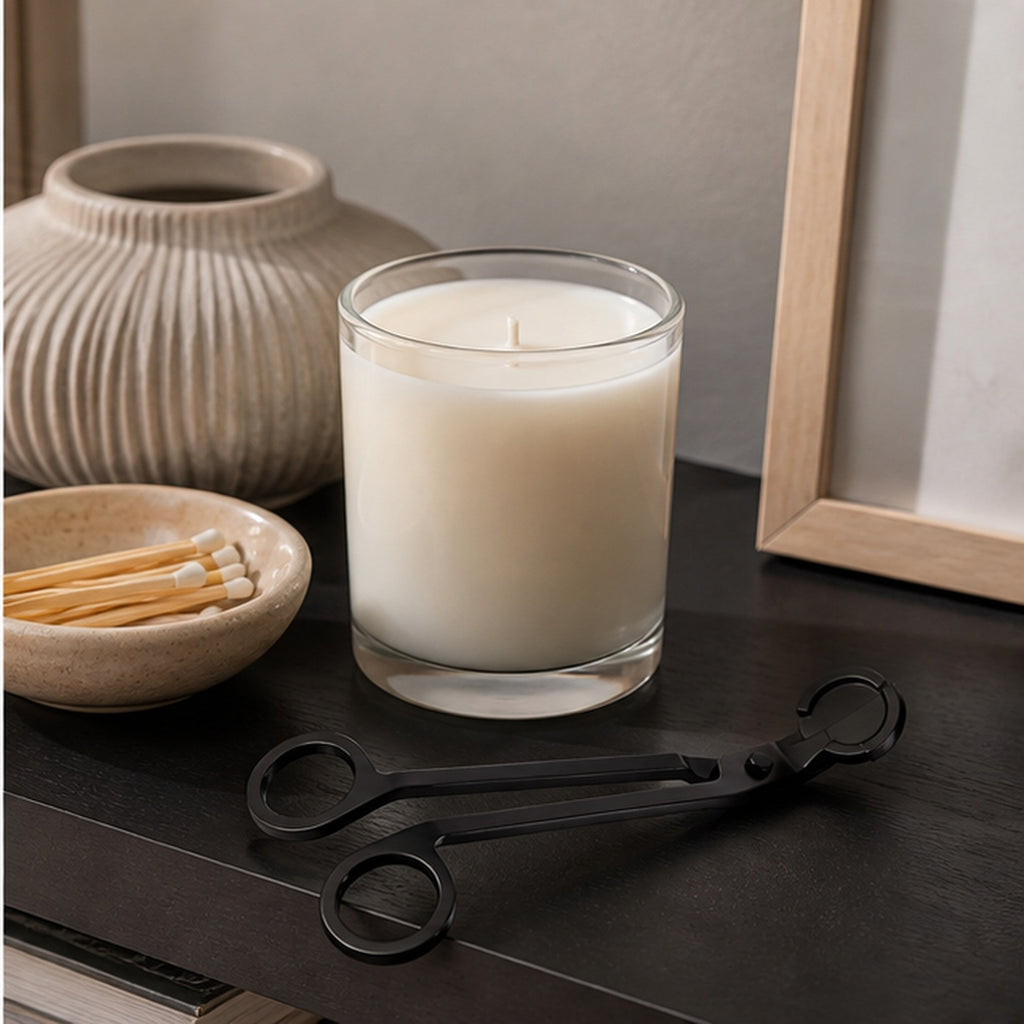 Cozy Haven Black Stainless Candle Wick Trimmer lifestyle image 3
