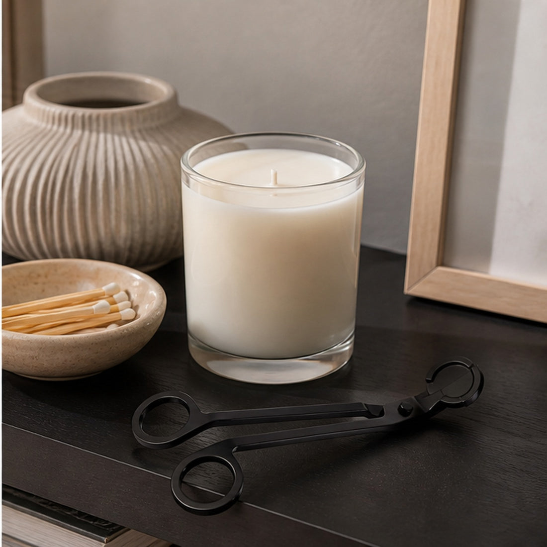 Black Stainless Candle Wick Trimmer