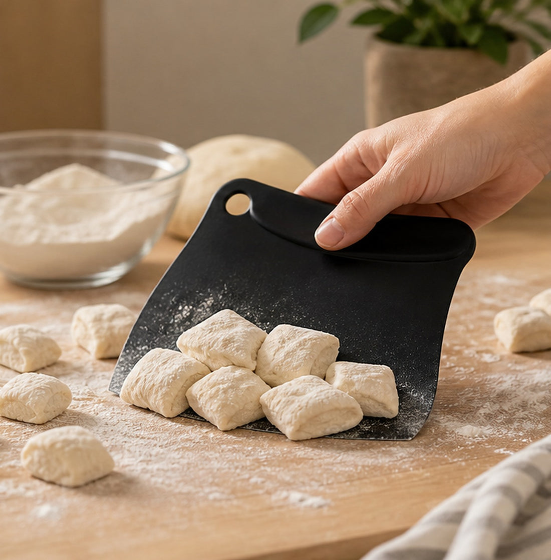 Black Flexible Dough Scraper - 26 cm