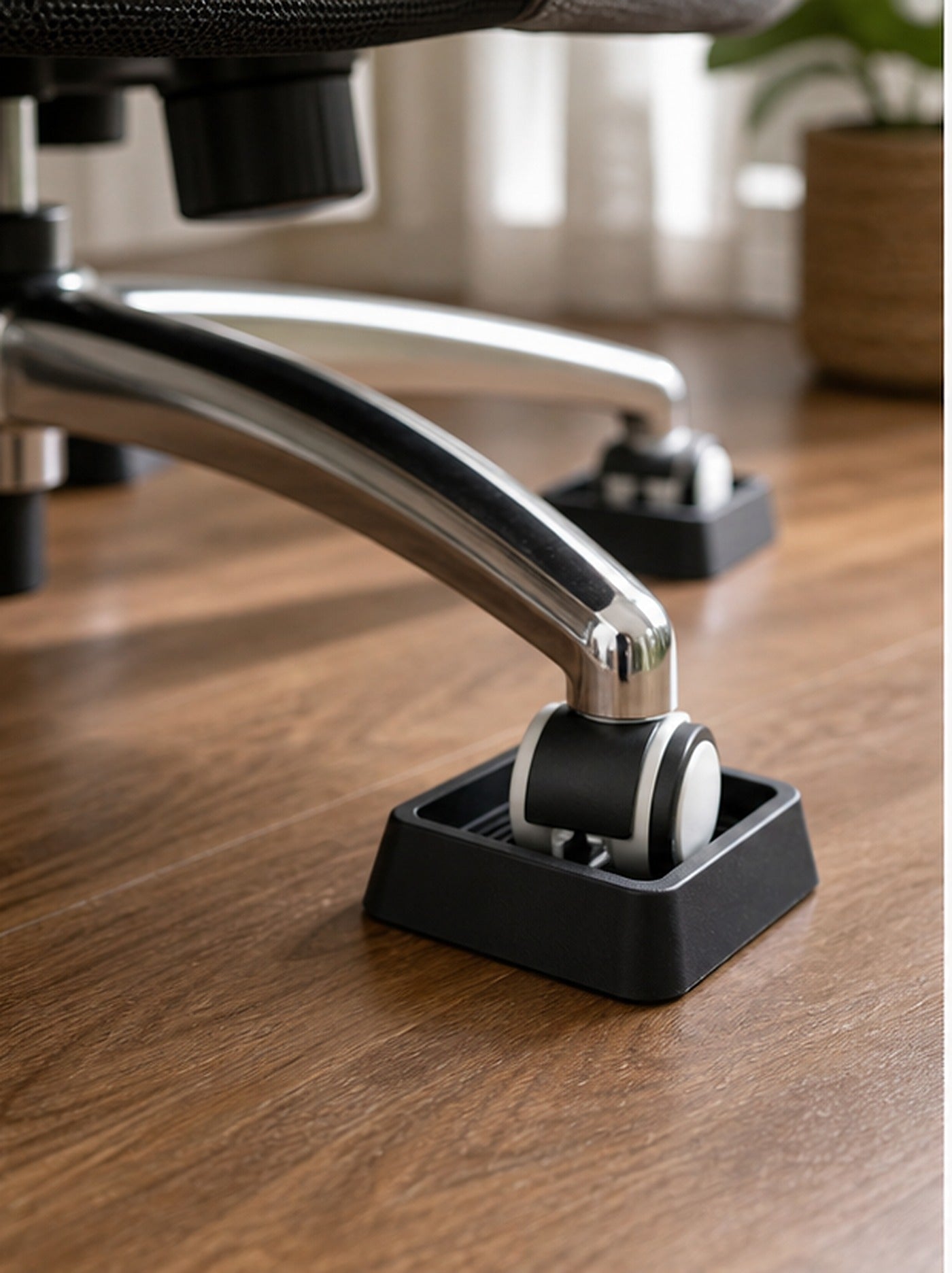 Cozy Haven Black Furniture Caster Cup lifestyle image 1