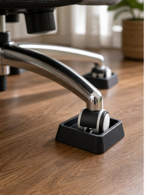 Cozy Haven Black Furniture Caster Cup styled home view 1