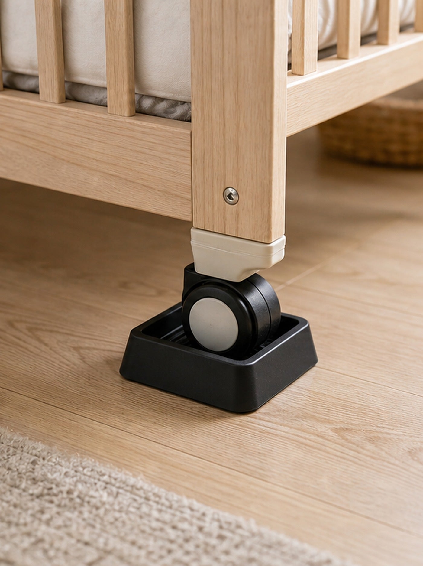 Cozy Haven Black Furniture Caster Cup lifestyle image 2