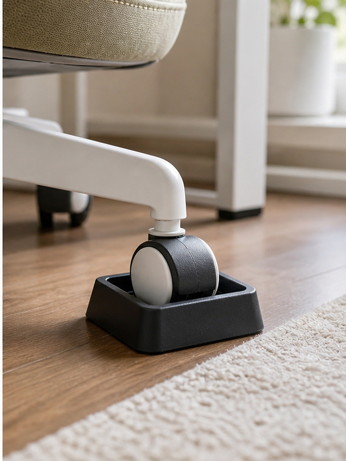 Cozy Haven Black Furniture Caster Cup lifestyle image 3