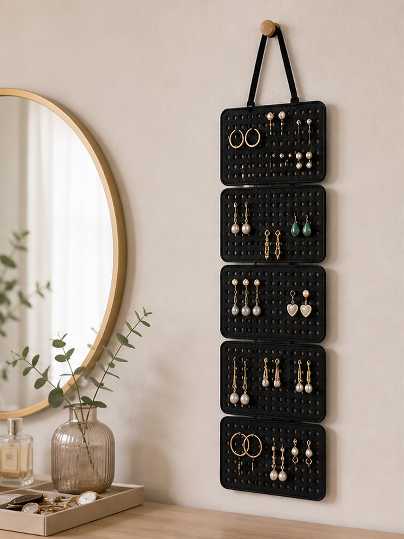 Cozy Haven Black Hanging Jewelry Organizer lifestyle image 1