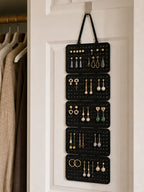 Cozy Haven Black Hanging Jewelry Organizer organized storage view 2