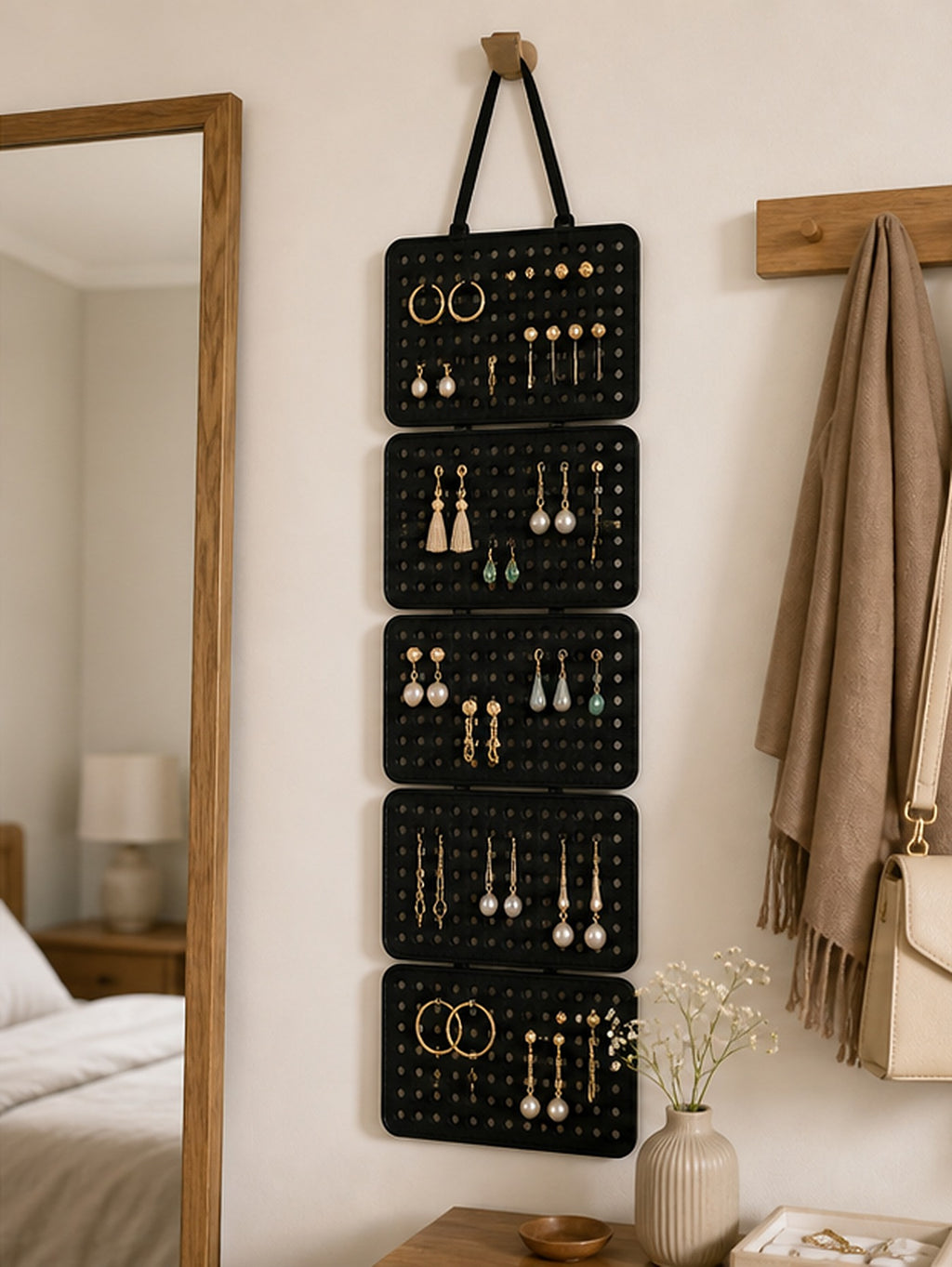 Cozy Haven Black Hanging Jewelry Organizer lifestyle image 3