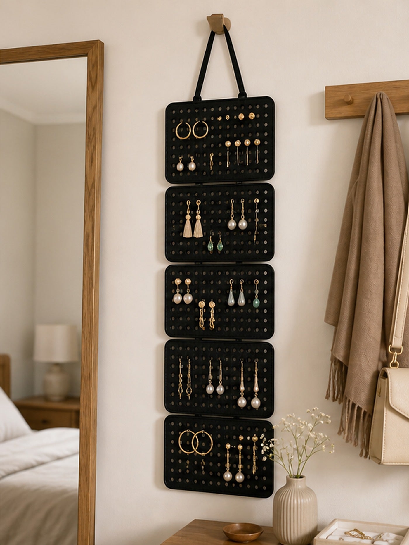 Cozy Haven Black Hanging Jewelry Organizer lifestyle image 3