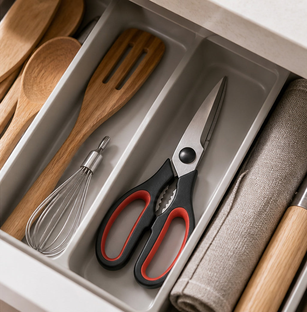 Cozy Haven Black Kitchen Scissors lifestyle image 3