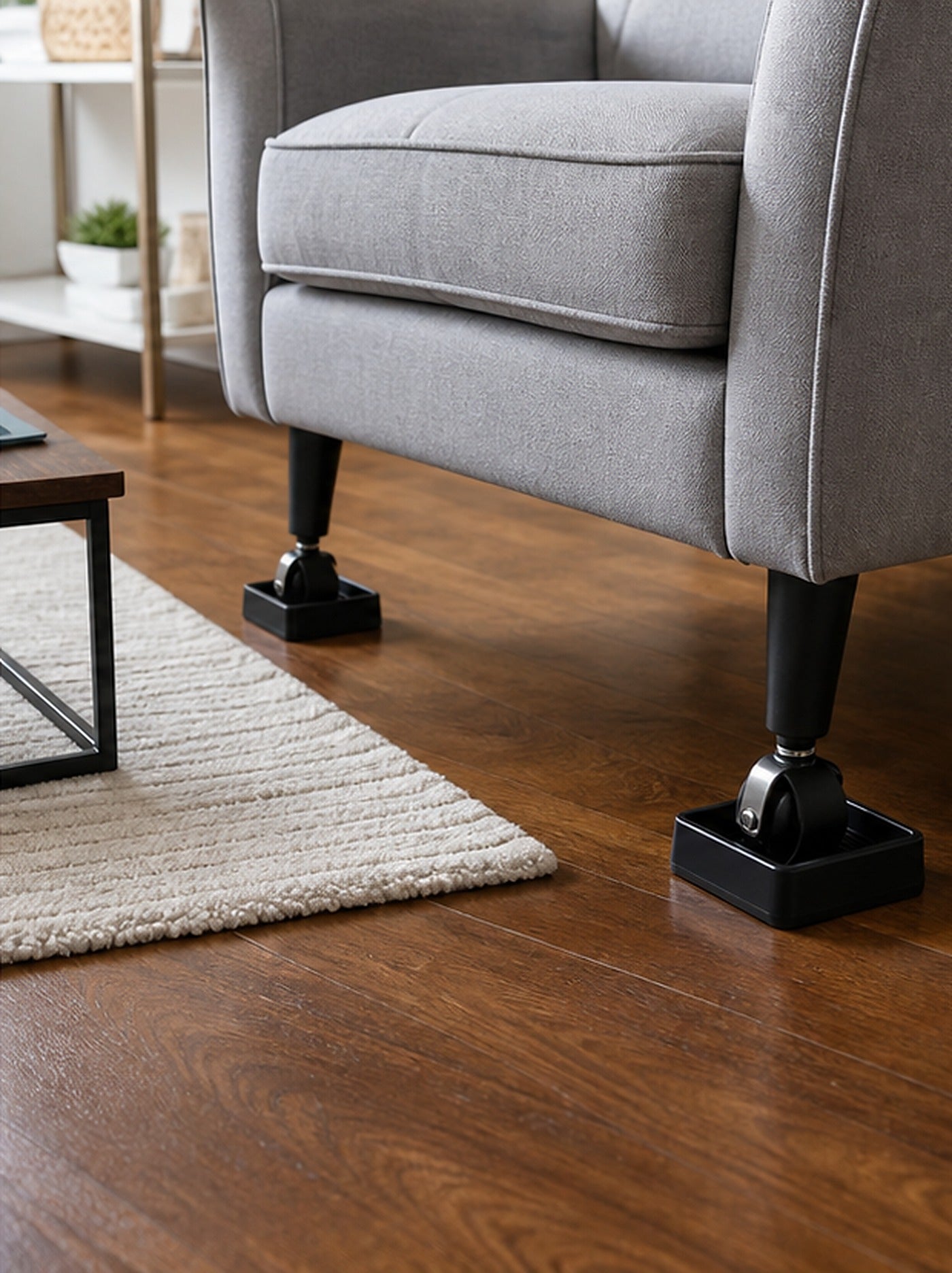 Cozy Haven Black Office Chair Caster Cups - 4 Piece Set lifestyle image 2