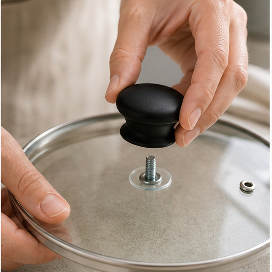 Black Pot Lid Knob Replacement