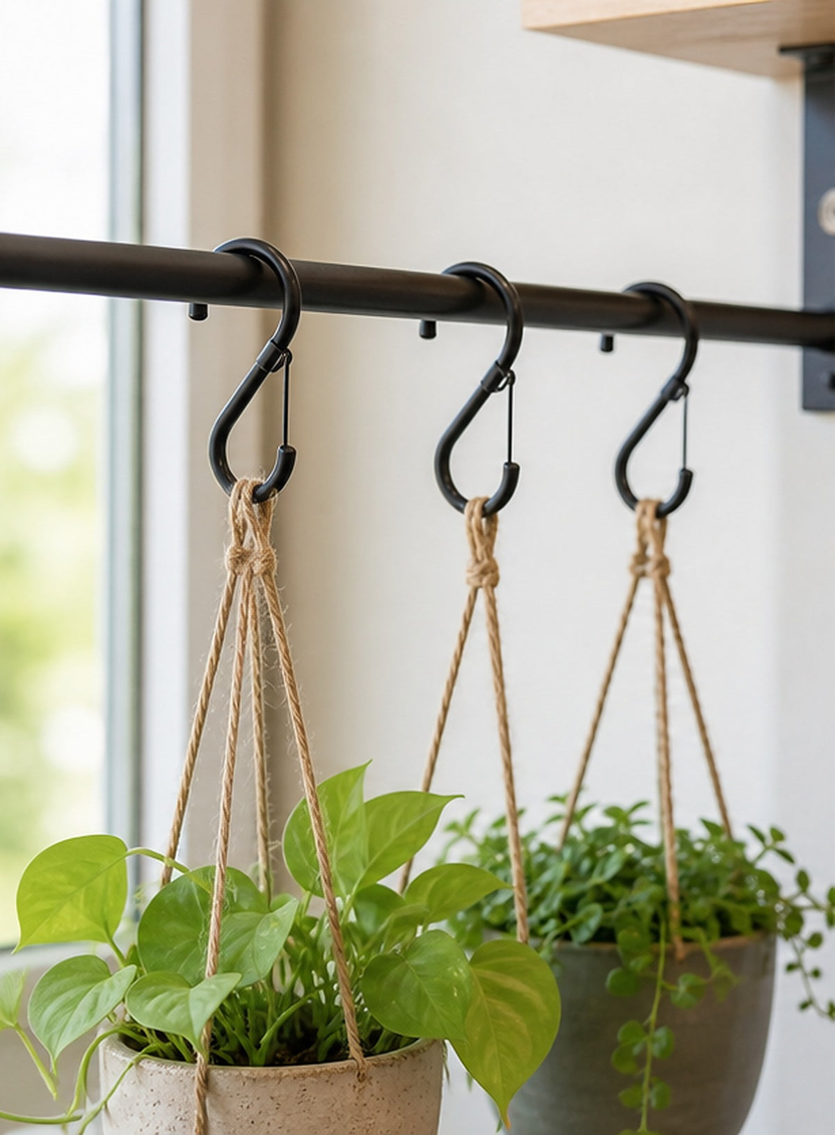 Cozy Haven Black Safety S Hooks styled in a home setting