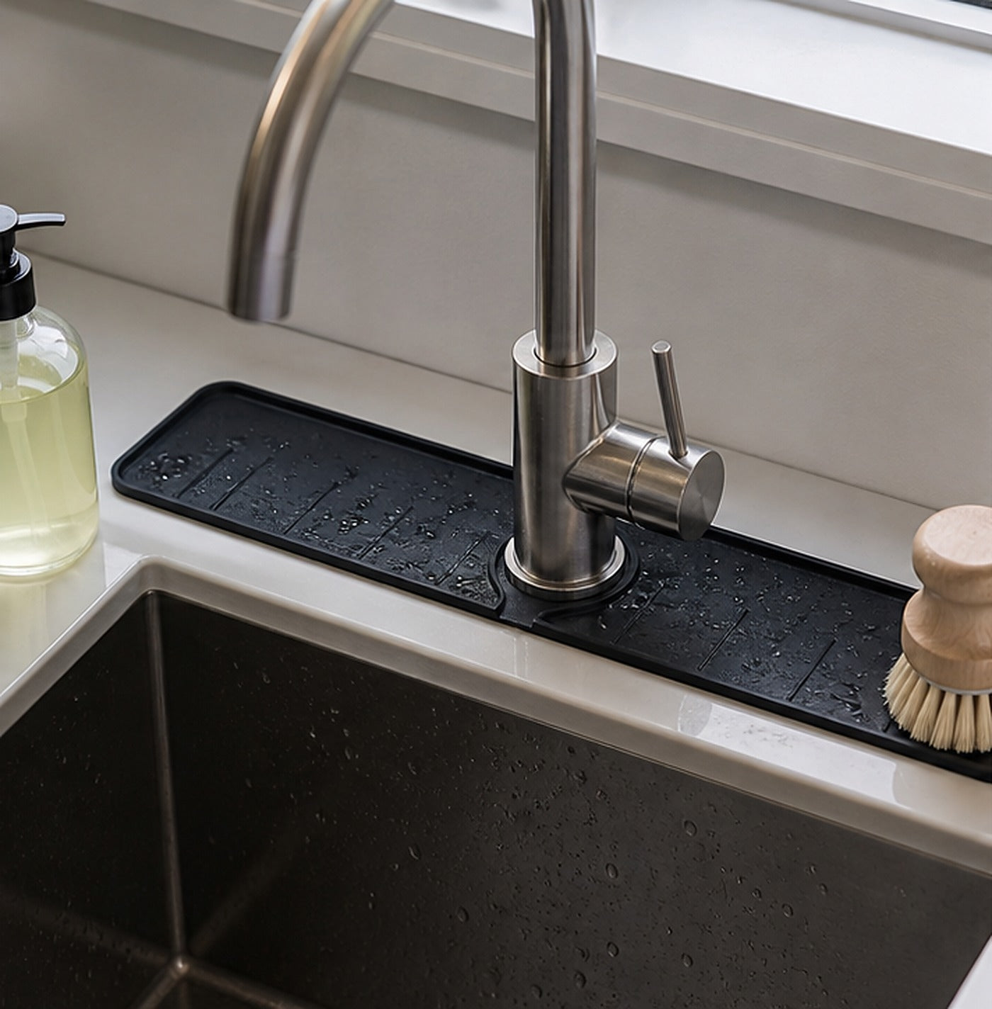 Cozy Haven Black Silicone Sink Splash Guard lifestyle image 2