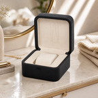 Cozy Haven Black Single Watch Storage Case organized storage view 1