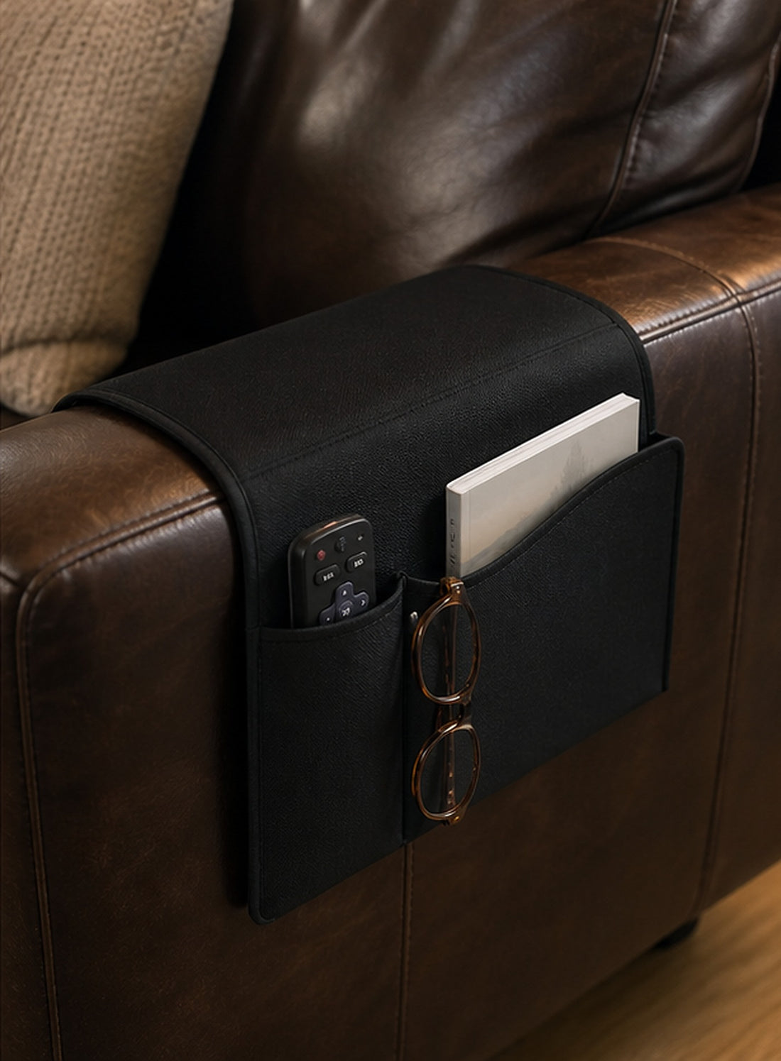 Black Sofa Armrest Organizer