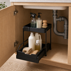 Cozy Haven Black Under-Sink Pull-Out Organizer - black style 19 under-sink pull-out organizer lifestyle