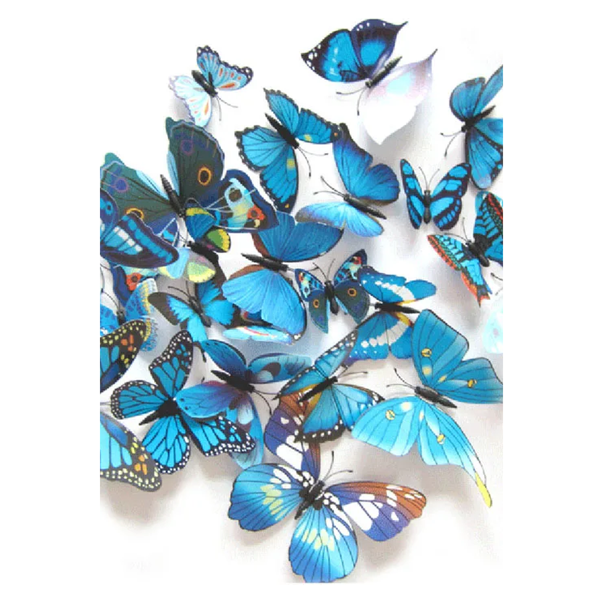 Cozy Haven 3D Butterfly Wall Stickers 12-Piece Set - Bedroom supplier exact visual blue