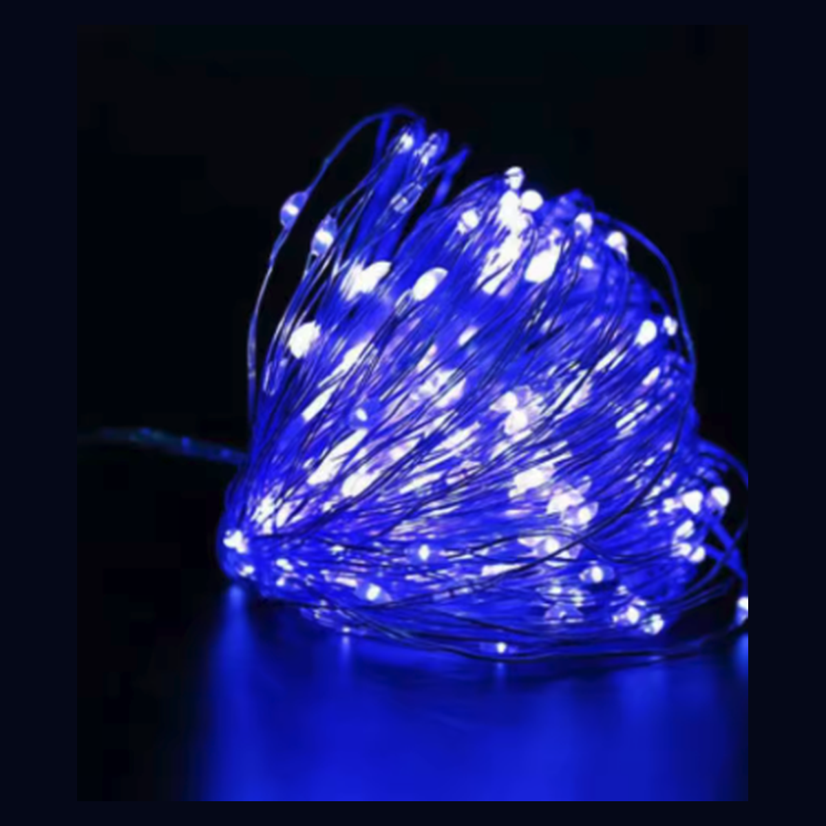 Cozy Haven LED Fairy String Lights 33ft Copper Wire - 100 LED Waterproof Battery Operated Decorative Lights - Bedroom supplier reference blue