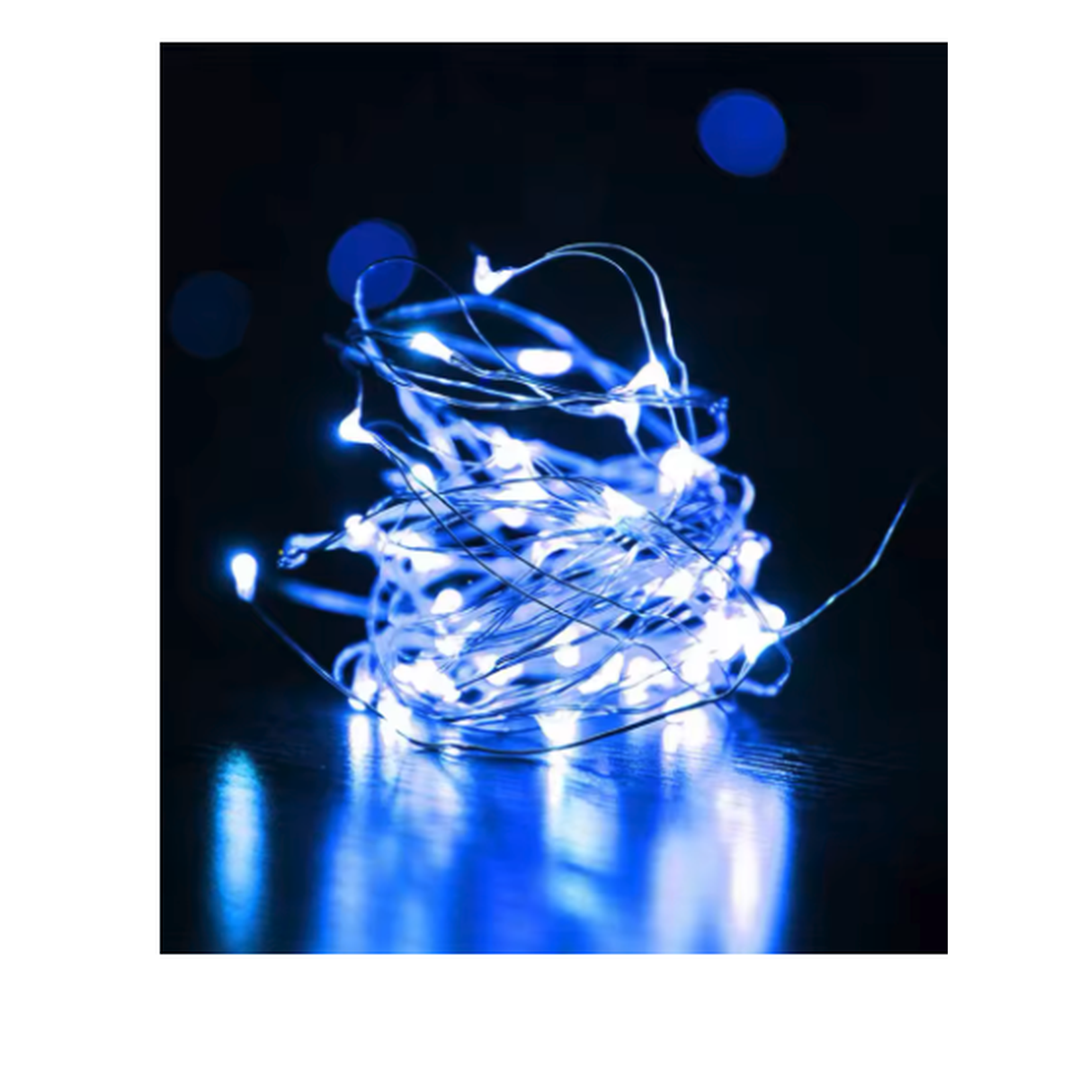 Cozy Haven Copper Wire Fairy String Lights - 33 Foot 100 LED Battery Operated Warm White - Bedroom supplier reference Blue