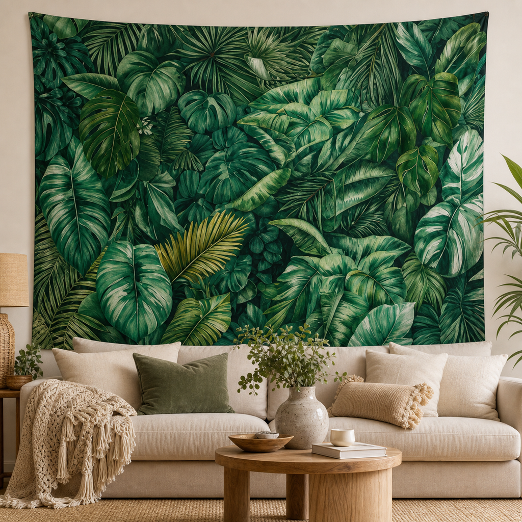Cozy Haven Boho Woven Wall Tapestry styled wall decor view 6