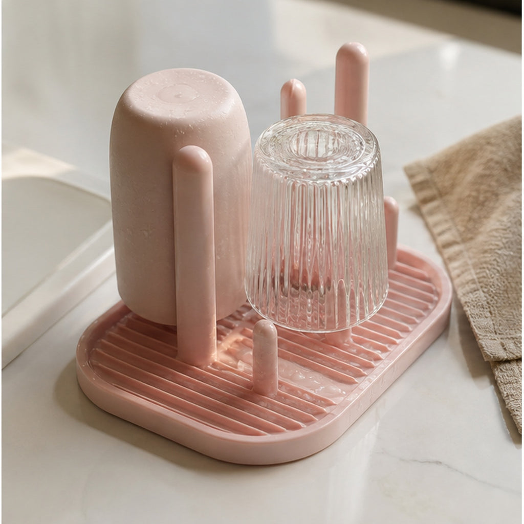 Cozy Haven Blush Silicone Bottle Drying Stand lifestyle image 2