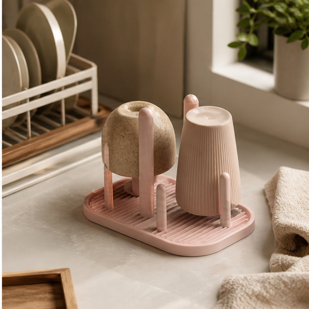 Cozy Haven Blush Silicone Bottle Drying Stand lifestyle image 3