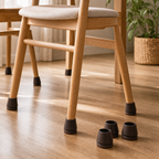 Cozy Haven Brown Round Felt Chair Leg Floor Protectors