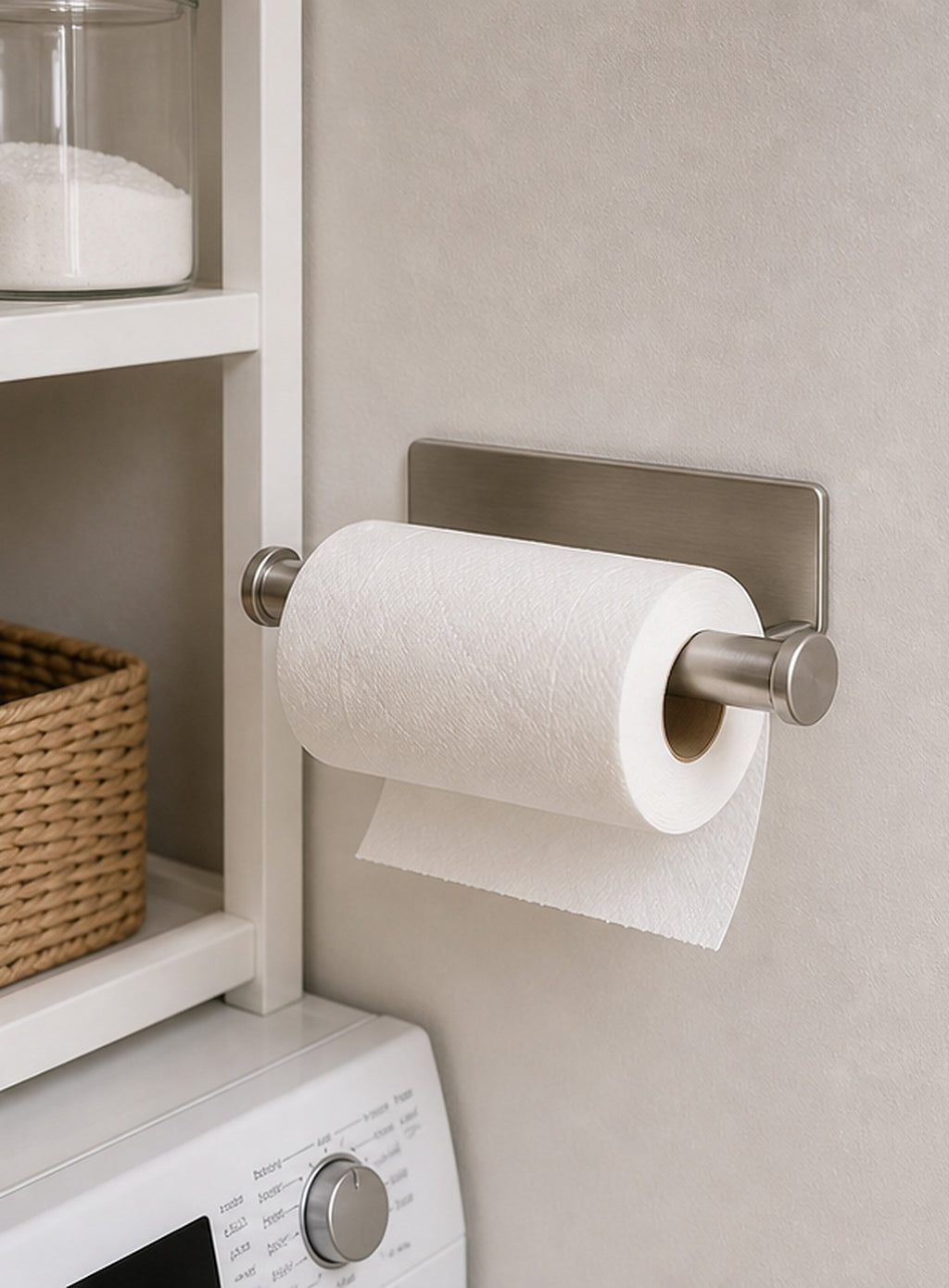 Cozy Haven Brushed Adhesive Paper Roll Holder lifestyle image 3
