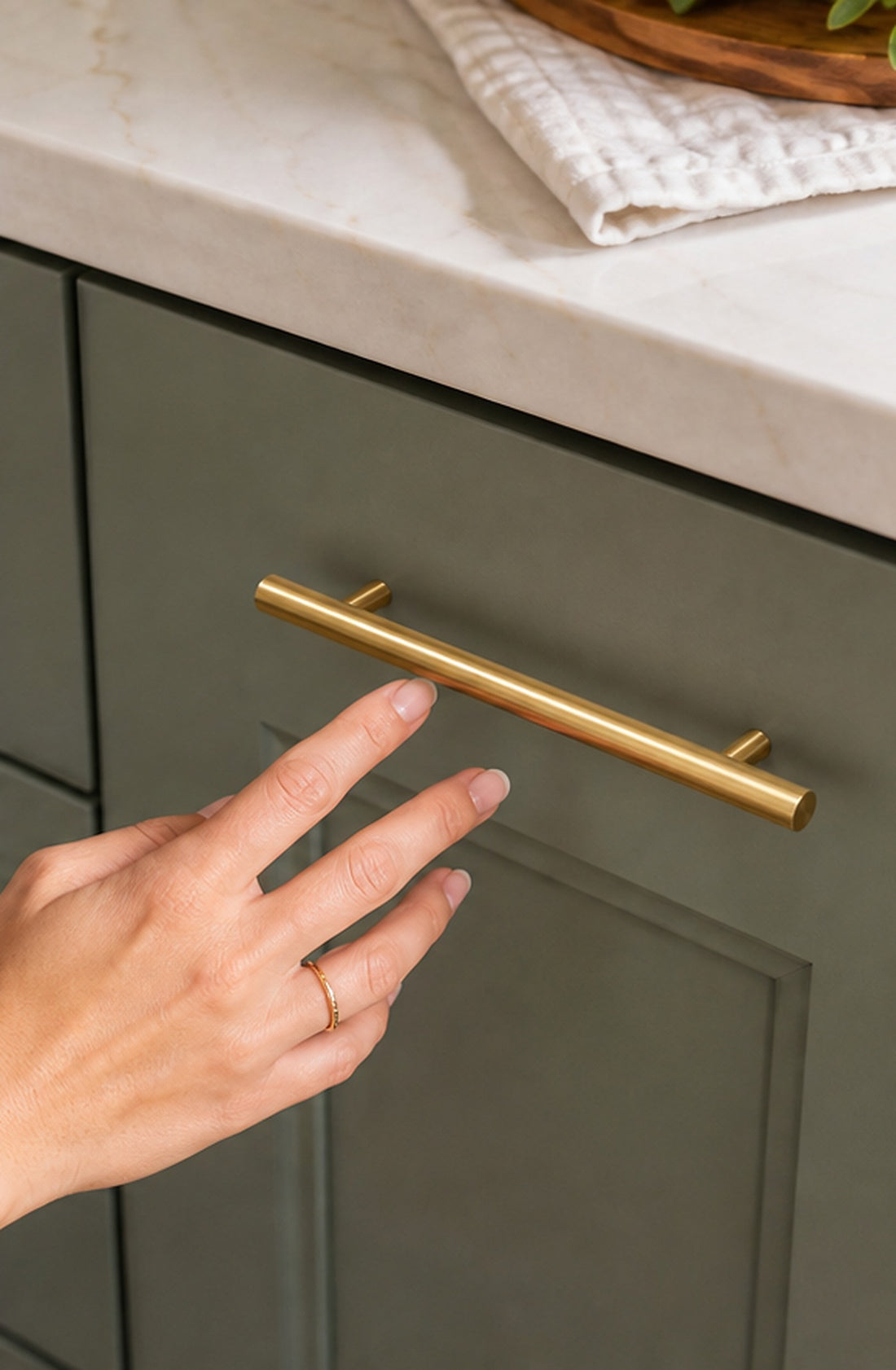 Brushed Gold Cabinet Pull - 128 mm