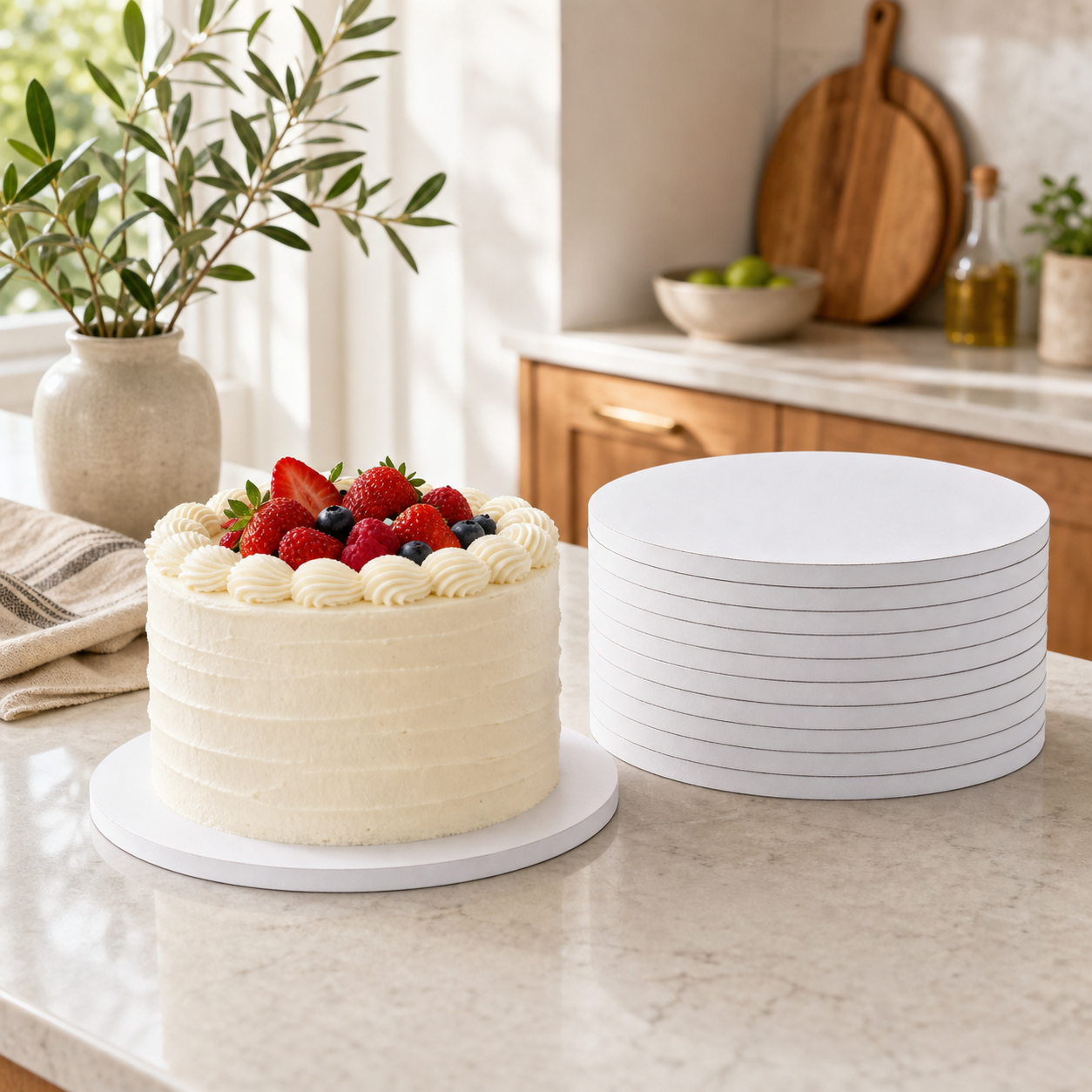 Cozy Haven 10-Piece Round Cake Board Set lifestyle image 1