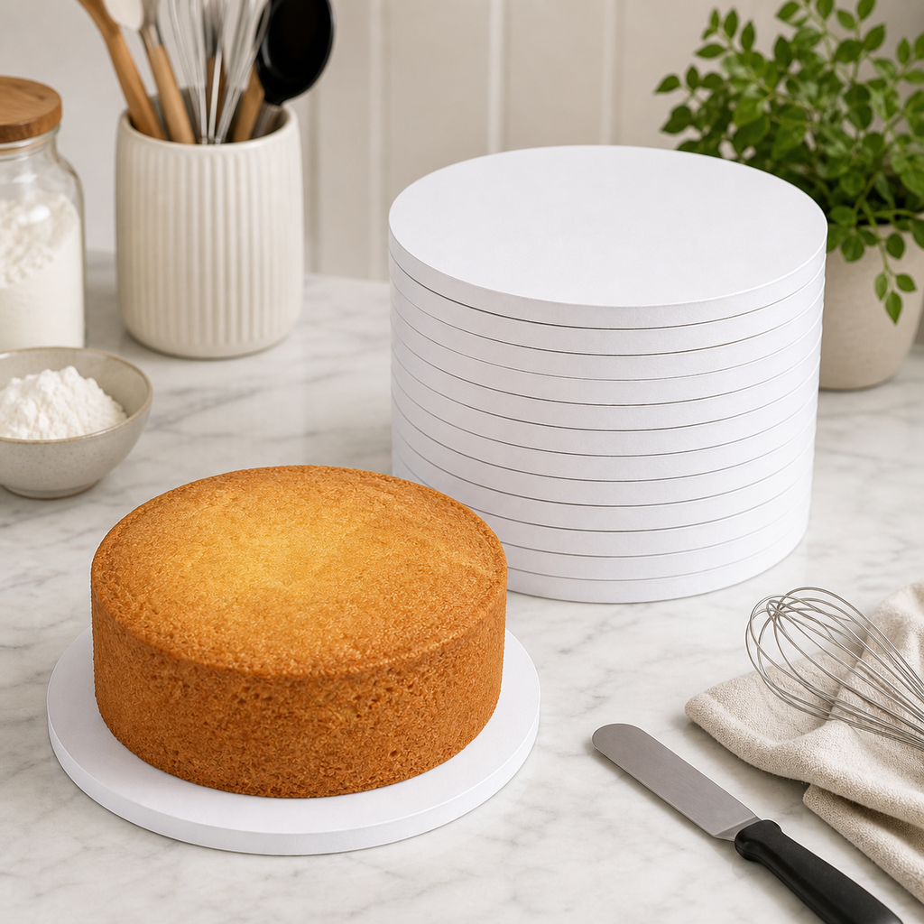 Cozy Haven 10-Piece Round Cake Board Set styled kitchen view 3