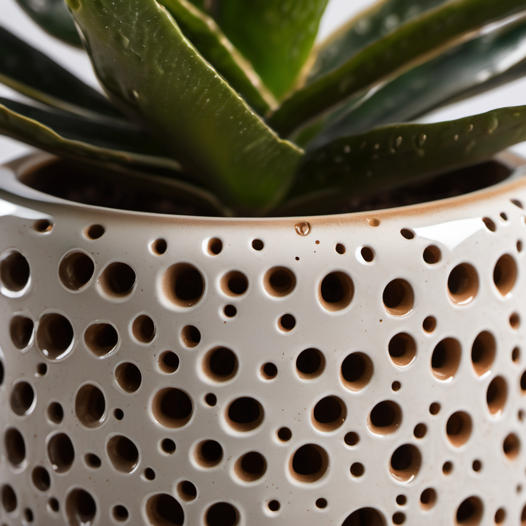 Ceramic Planter Set with Drainage - 3 Piece Modern Indoor Plant Pots | Home & Office Decor