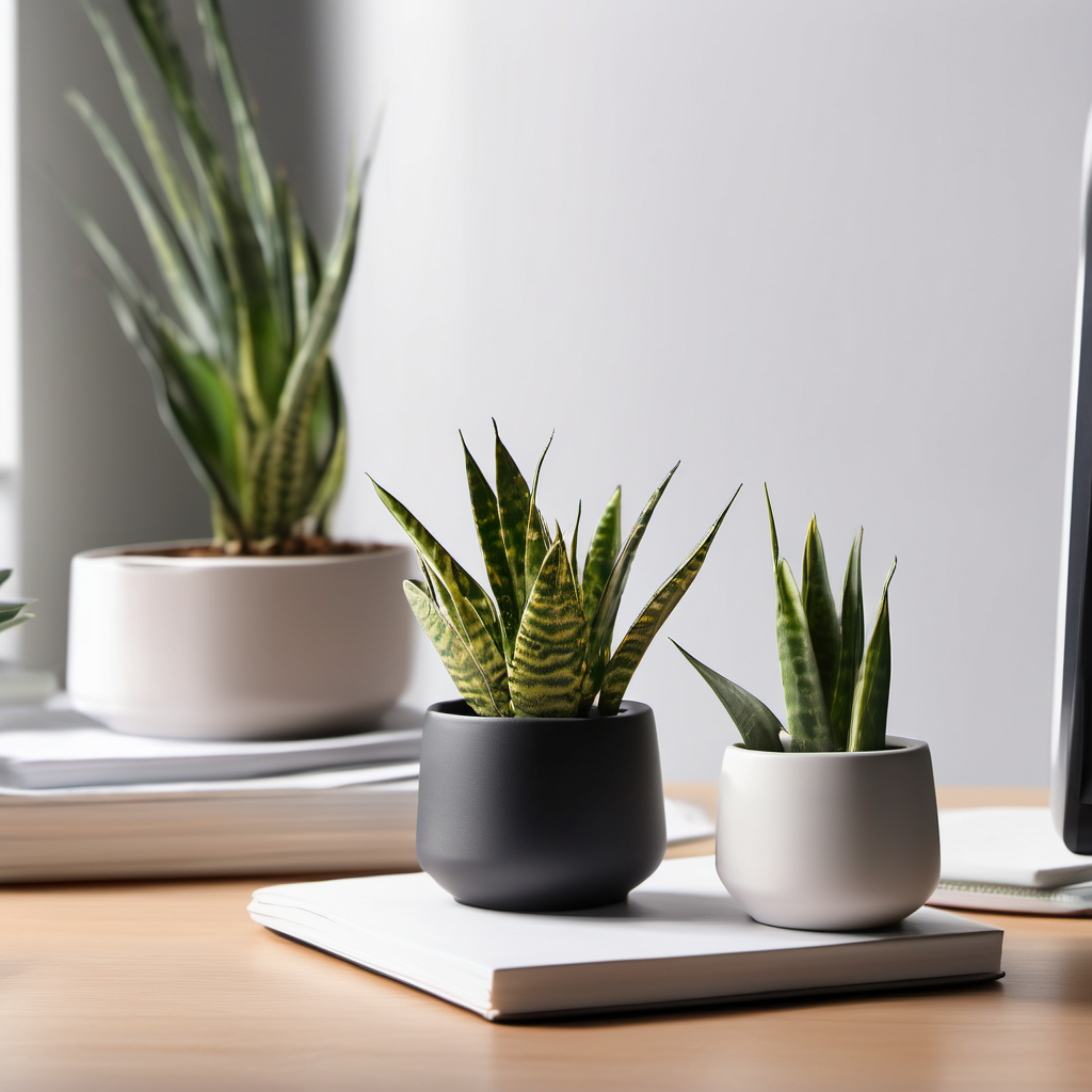 Ceramic Planter Set with Drainage - 3 Piece Modern Indoor Plant Pots | Home & Office Decor