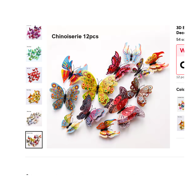 Cozy Haven 3D Butterfly Wall Decal Set - 48 Pack Removable Paper Art Stickers with Magnetic Wings - Bedroom supplier exact visual Chinoiserie