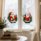 Cozy Haven Christmas Window Sticker Set styled lighting view 5