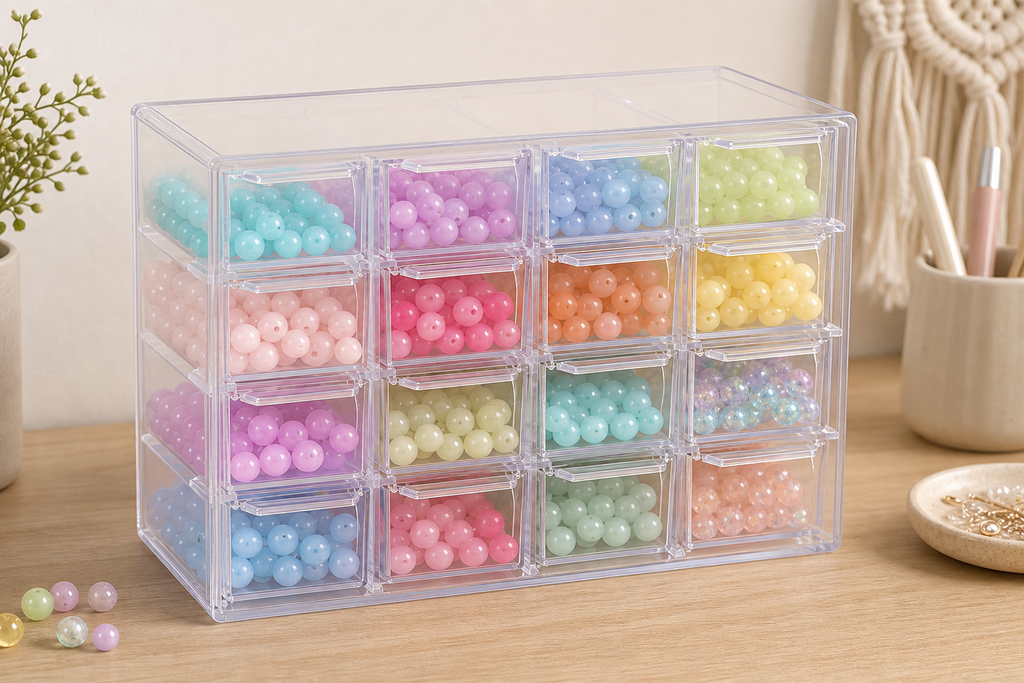Cozy Haven Clear Acrylic Stackable Drawer Organizer Set lifestyle image 1