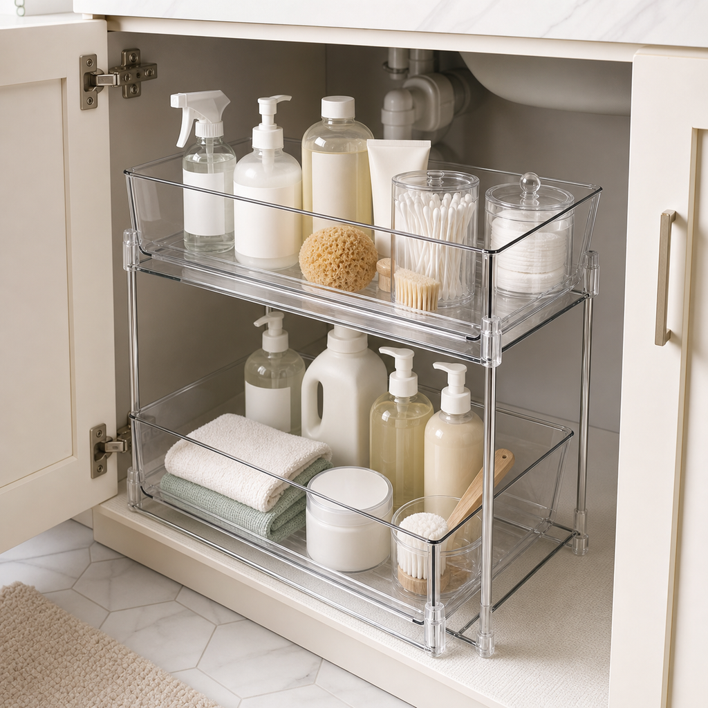 Cozy Haven Clear Under Sink Organizer lifestyle image 4 for 2-Piece Set