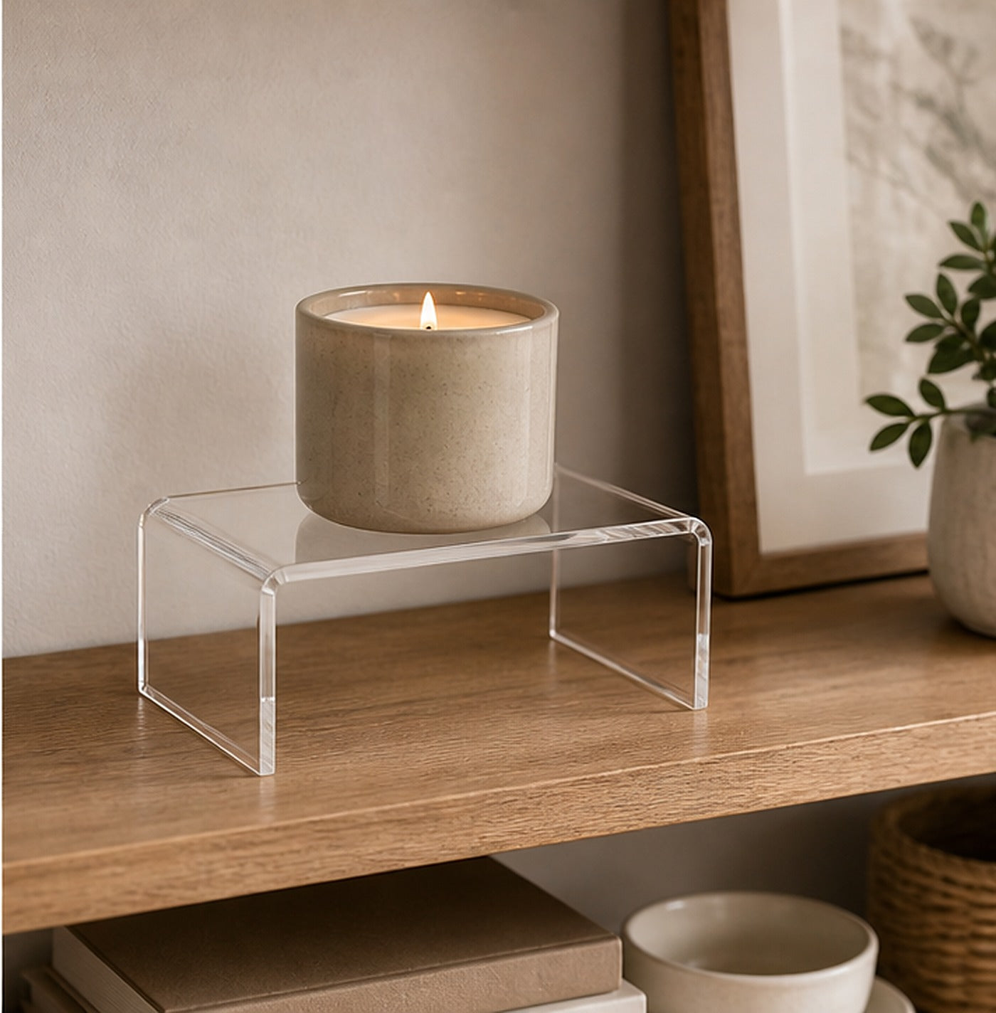 Cozy Haven Clear Acrylic Display Riser lifestyle image 3