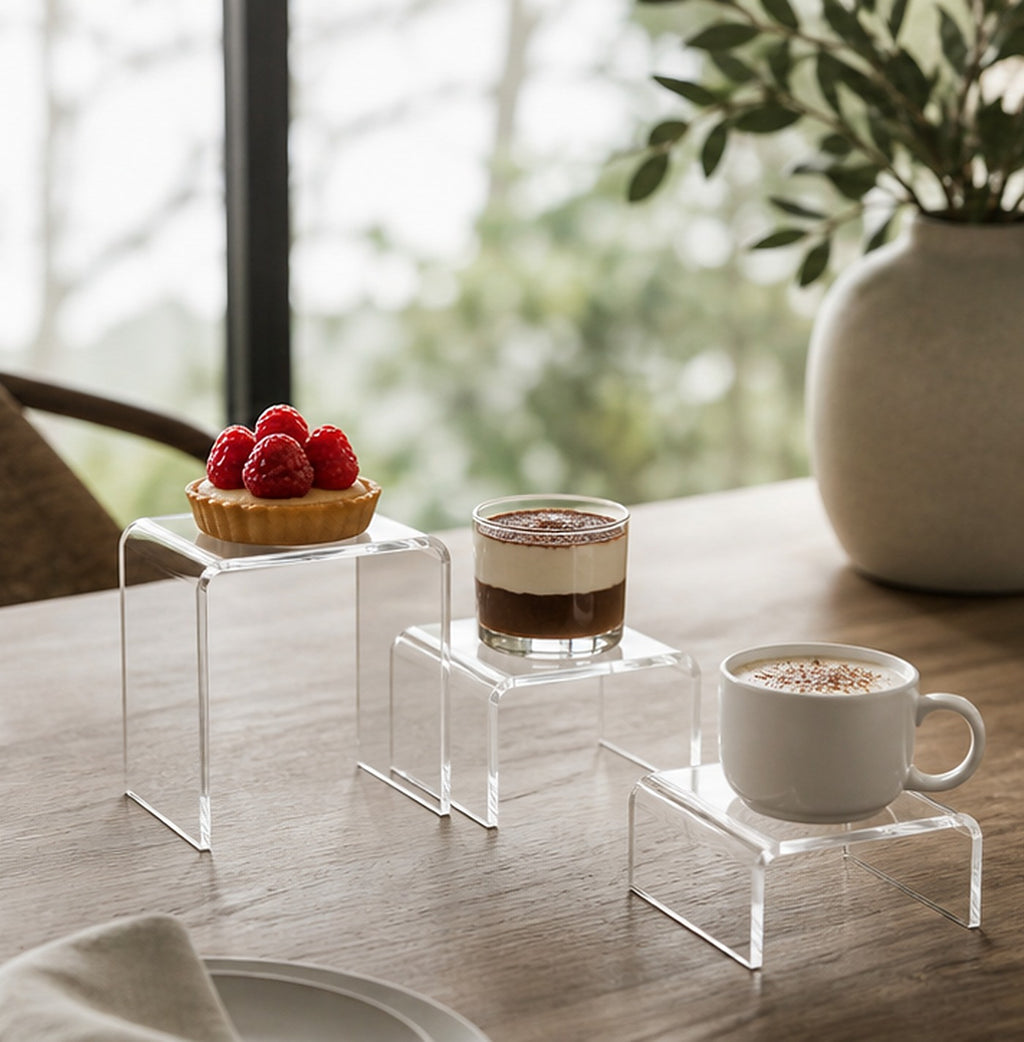 Cozy Haven Clear Acrylic U-Shaped Display Stand Set lifestyle image 3