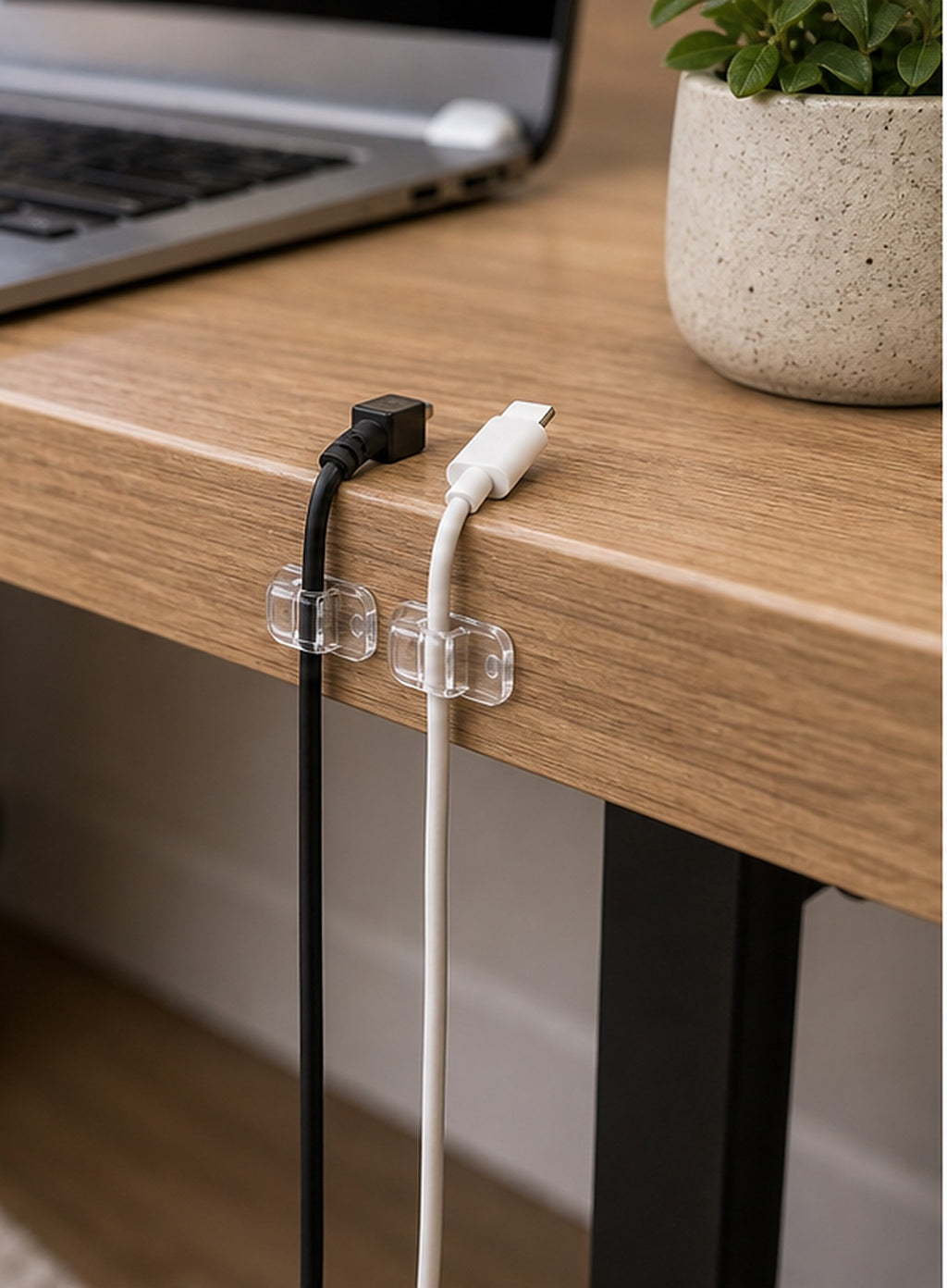 Cozy Haven Clear Adhesive Cable Clips lifestyle image 1