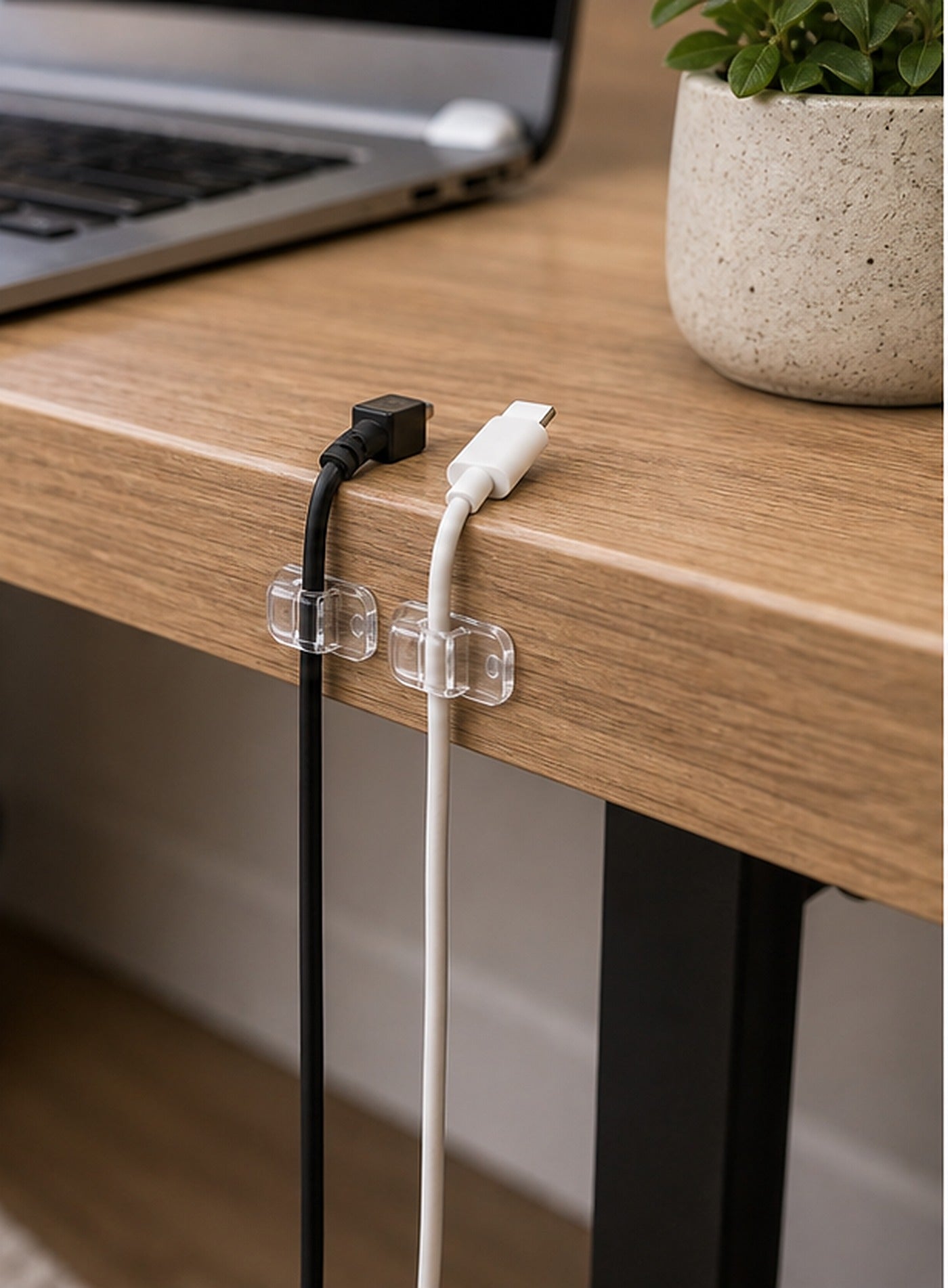 Cozy Haven Clear Adhesive Cable Clips lifestyle image 1